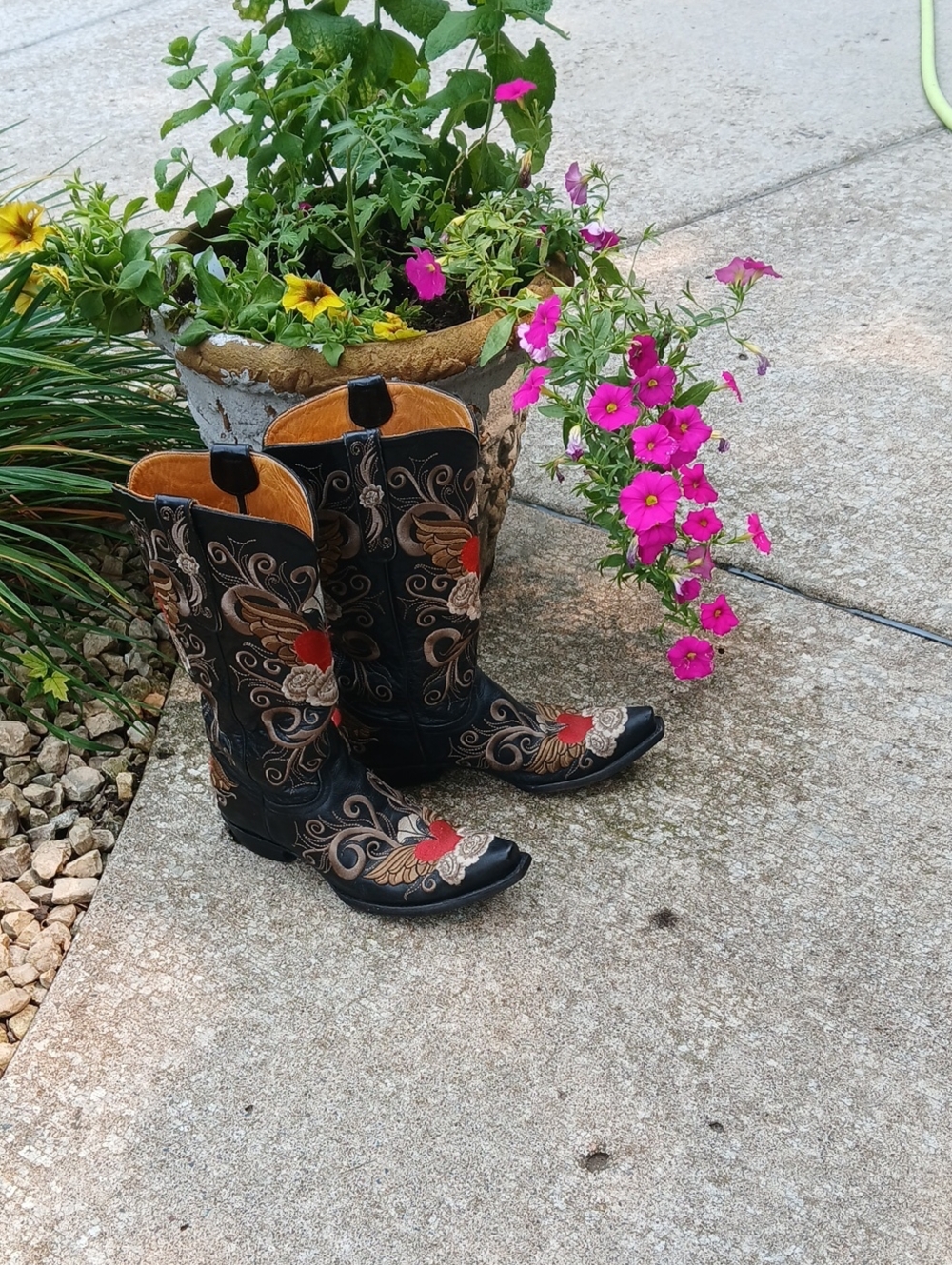 Old GRINGO GRACE BLACK EMBROIDERED BOOT SZ 9.5B - Picture 11 of 12